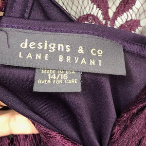 Lane Bryant Tops - Lane Bryant designs & co Lace top with Tank -14/16 Lane Bryant Tops - Lane Bryant designs & co Lace top with Tank -14/16
